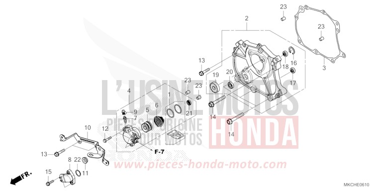 SHIFTING COVER for Gold Wing GUNMETAL BLACK METLLIC (NHC52B) from 2021
